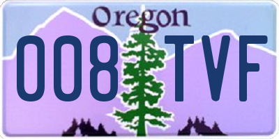 OR license plate 008TVF