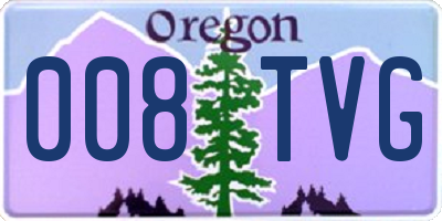 OR license plate 008TVG