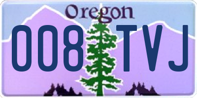 OR license plate 008TVJ