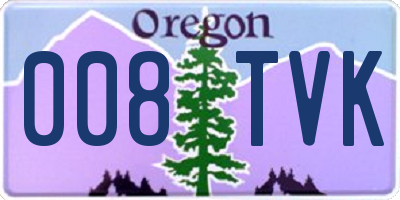 OR license plate 008TVK