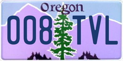 OR license plate 008TVL