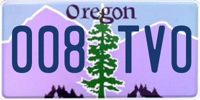OR license plate 008TVO