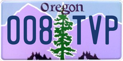 OR license plate 008TVP