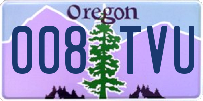 OR license plate 008TVU