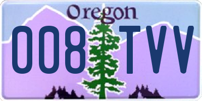 OR license plate 008TVV