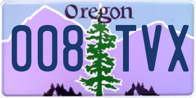 OR license plate 008TVX