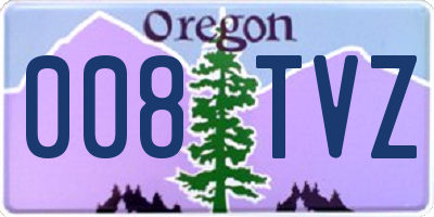 OR license plate 008TVZ