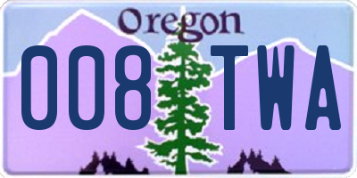 OR license plate 008TWA