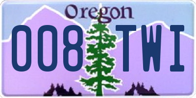 OR license plate 008TWI