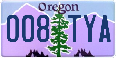 OR license plate 008TYA
