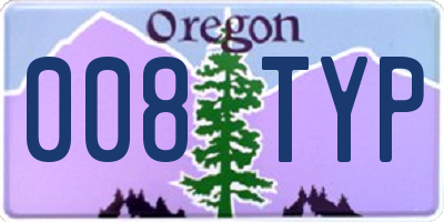 OR license plate 008TYP