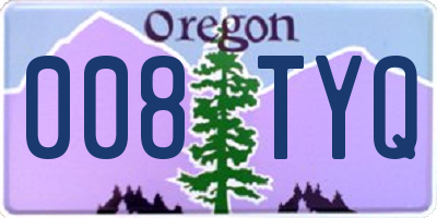 OR license plate 008TYQ