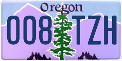 OR license plate 008TZH