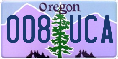 OR license plate 008UCA