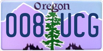 OR license plate 008UCG