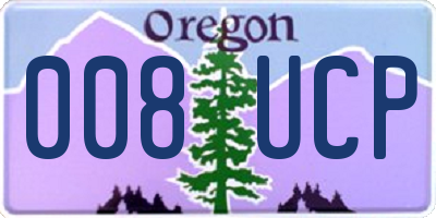 OR license plate 008UCP