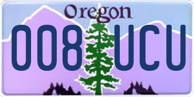 OR license plate 008UCU