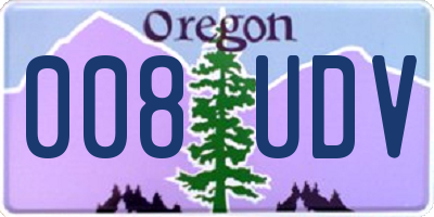 OR license plate 008UDV