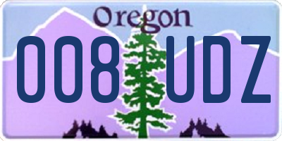 OR license plate 008UDZ