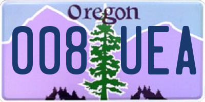 OR license plate 008UEA