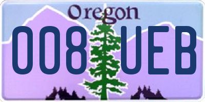OR license plate 008UEB
