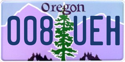 OR license plate 008UEH