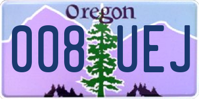 OR license plate 008UEJ