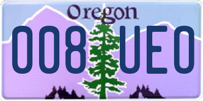 OR license plate 008UEO