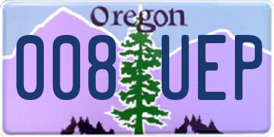 OR license plate 008UEP