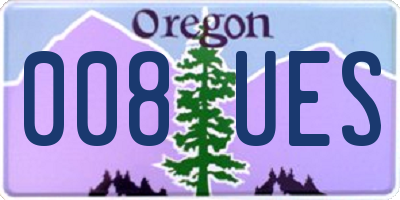 OR license plate 008UES