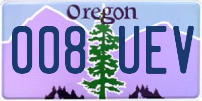 OR license plate 008UEV