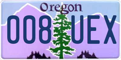 OR license plate 008UEX