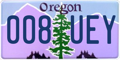 OR license plate 008UEY