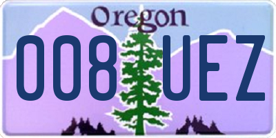OR license plate 008UEZ