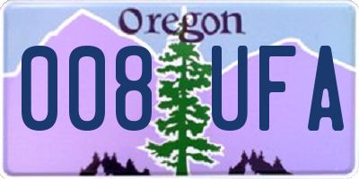 OR license plate 008UFA