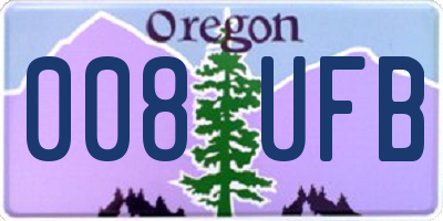 OR license plate 008UFB