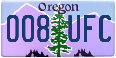 OR license plate 008UFC