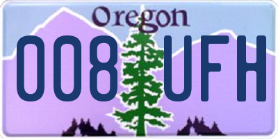 OR license plate 008UFH