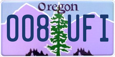 OR license plate 008UFI