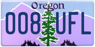 OR license plate 008UFL