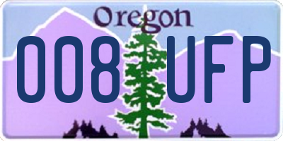 OR license plate 008UFP