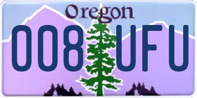 OR license plate 008UFU