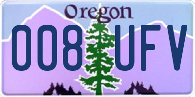 OR license plate 008UFV