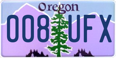 OR license plate 008UFX