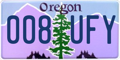 OR license plate 008UFY