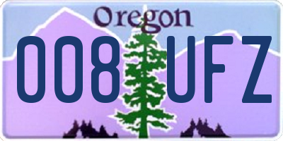 OR license plate 008UFZ