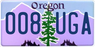 OR license plate 008UGA