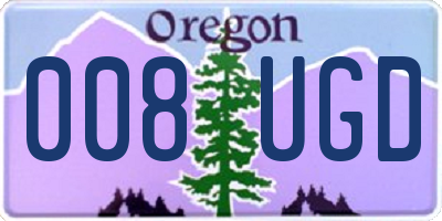 OR license plate 008UGD