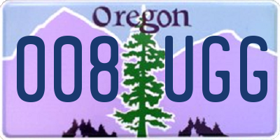 OR license plate 008UGG