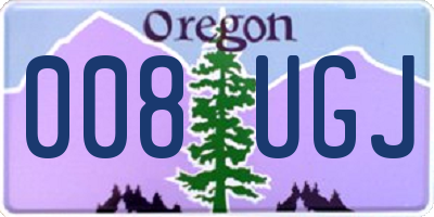 OR license plate 008UGJ